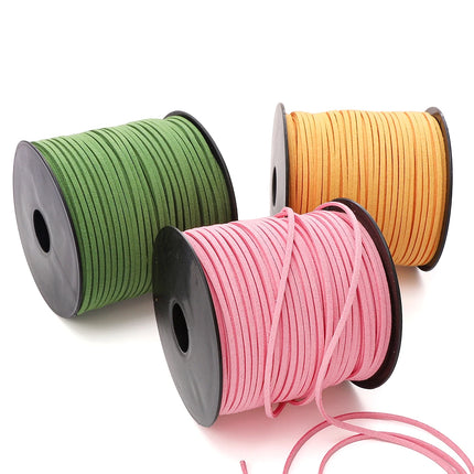 3mm Faux Suede Braided Cord Korean Velvet Leather For Handmade DIY Beading Bracelet Jewelry Making Thread String Rope 1m/4m/roll