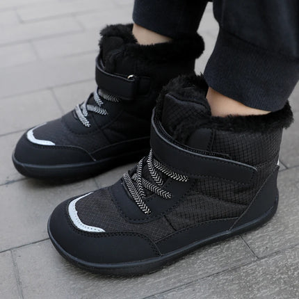 2024 Kids Wide Toe Barefoot Snow Boots | Boys/Girls Winter Minimalist Sneakers | Girls Boys Warm Boot Toddler Little Big Kids