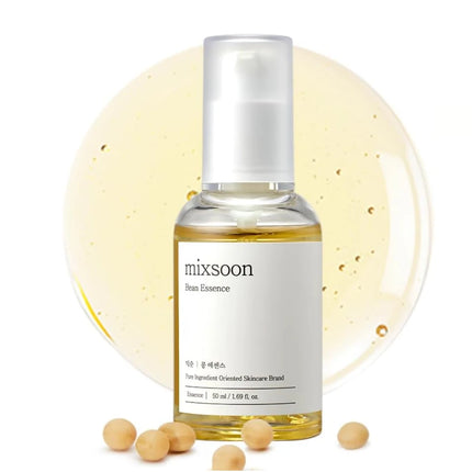 Korean Skin Care Mixsoon Bean Essence Hyaluronic Acid Exfoliating Facial Serum Hydrating, Moisturizing and Antioxidant Essence