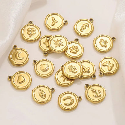 5pcs Stainless Steel Butterfly Flower Starfish Charms Jewelry Making Accessories DIY Women Earrings Necklace Jewelry Making Base