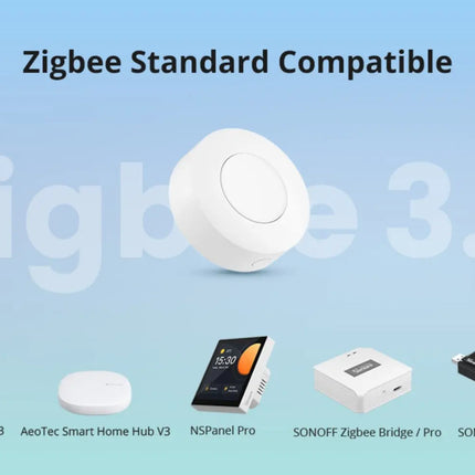SONOFF SNZB 01P Zigbee Smart Button, Wireless Remote Control for Lights & Scenes, Single/Double/Long Press for Home Assistant