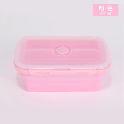 4PS Collapsible Food Storage Containers with Lids & Vent,, Kitchen Stacking Silicone Collapsible Meal Prep Container Set for