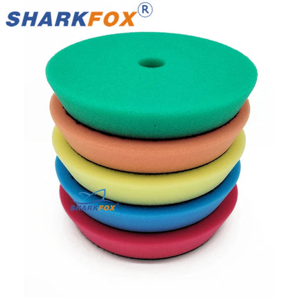 Sharkfox 5"/6"125mm/150mm Car Polishing Germany Sponge Buffing Polisher Pads Smooth Buffer Pad Removes Scratch For Polishing