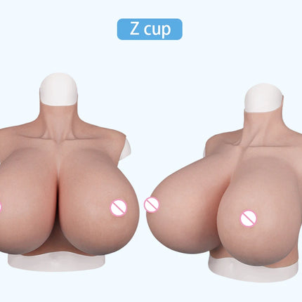 U-CHARMMORE New Process With Bloodshot Design Soft Silicone Breast Forms No-Oil Realistic Boobs For Transvestites