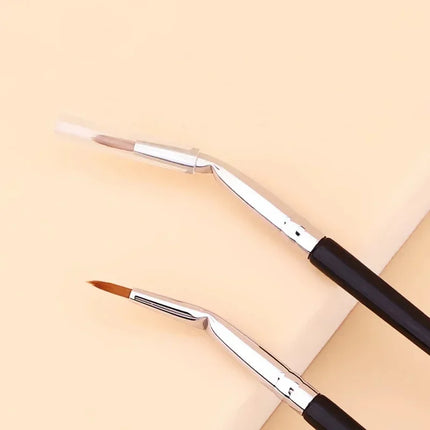 Bent Liner Makeup Brushes Angled Eyeliner Brush Eyeshadow Eye Brow Brushes Tool Fine Eyeliner Brushes Eye Contour Makeup Tool