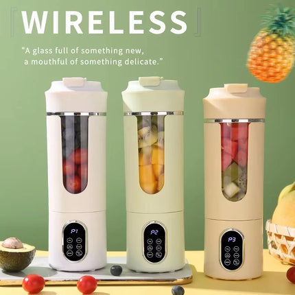 Portable Citrus Press Juicer Wireless Usb Charging Mini Juicer Crushed Ice Electric Juicing 12 Blade Fresh Juice Blender