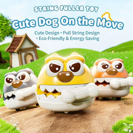 Baby Puppy Toy Car Cable Inertial Sliding Visual Sensory Cultivation Baby Early Education Puzzle Toy Parent Child Interaction