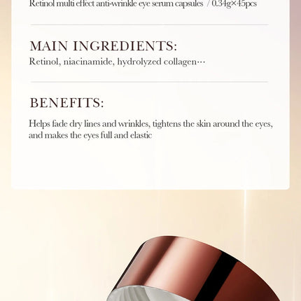 SADOER Retinol Eye Serum for Eyes skincare Anti Dark Circles Moisturizing Firming Nourishing Eye Cream Skin Care Products