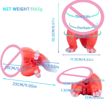 SMMQ Extra Large Beast Butt Masturbator Dual Channel Silicone Pocket Pussy Realistic Vaginal Onahole Sex Toy For Adult Men