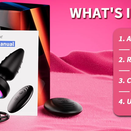 360°Rotation Vibrating Butt Plug Sex Toy Remote Control LED Light Anal Plug G Spot Prostate Massager Vibrator Dildo Adlut Supply