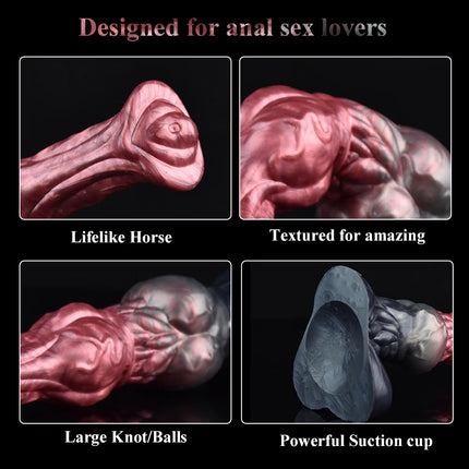NNSX Huge Knot Squirting Horse Dildo Silicone Water Spray Anal Plug Anus Dilator Vagina Feamel Masturbator Penis for Woman