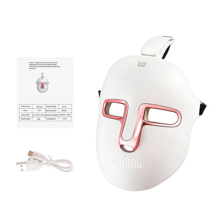 Wireless 7 Colors Face LED Mask Photon Facal Beauty Mask Skin Rejuvenation Anti Acne Repair Skin Tightening Anti Aging Skin Care