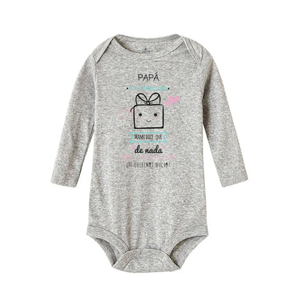 Dad I'm Your Gift Baby Bodysuit Spain Father's Day Boys Girls Infant Romper Long Sleeve Warm Jumpsuit Fathers Day Best Present