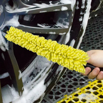 1/2pcs Sponge Brush Motorcycle Wheel Rims Washer Car Hubcaps Wash Auto Cleaning Tool With Handle Bicycle Dirt Pit Tool