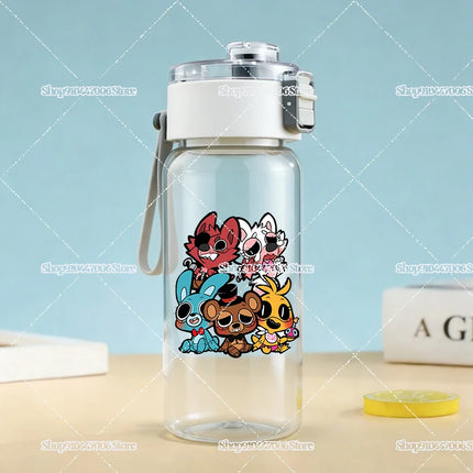 FNAF Simple Style Cup Drop Resistant Plastic Water Bottle with Tea Compartment Five Night At Freddy Large Capacity Bouncing Cup
