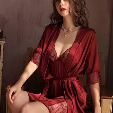plus Size Lace Trim Sleep Dress Sexy Hollow out Sleeveless Home Clothes Women's Summer Lightweight V-Neck Short Skirt Dress