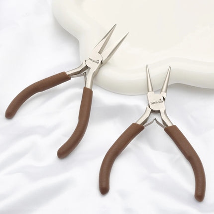 Mini Precision Pliers for Jewelry Making & Watch Repair - Ultra Fine Tip Craft Pliers with Spring Handle Ideal for Detailed DIY
