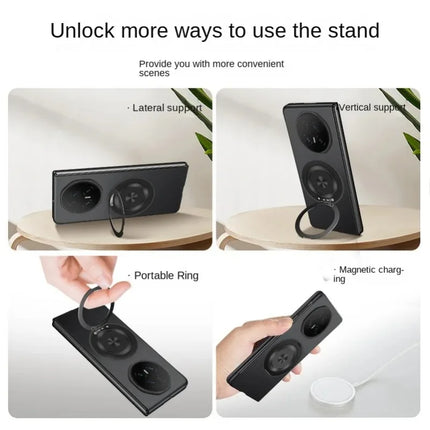 360°Rotate Metal Ring Bracket Car Magnetic Case For Honor Magic V5 V3 V2 Vs3 Vs2 Anti-Drop Wireless Charge Slim Protective Cover