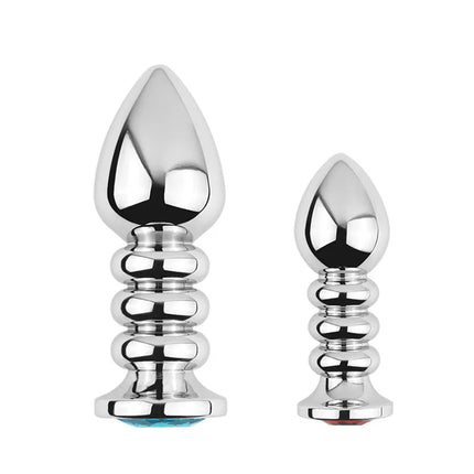 Metal Anal Beads Butt Plug Set Wearable Small Large Anal Plug G Spot Dildo Insert Vagina Extender Anus Sex Toy For Woman Man