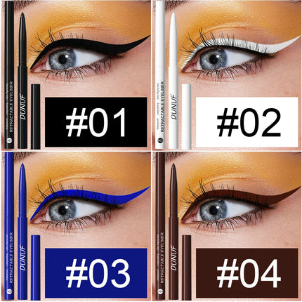 DUNUF 4-Color Longwear Eyeliner Pen – Waterproof & Smudge-Proof Formula for Precise, All-Day Definition
