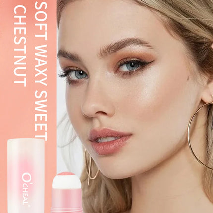 Blush Stick Brightening Contour Powder Shadow Blusher Waterproof Eyes&lip Cheek Tint Beauty Blush Stick Sponge Makeup Cosmetics
