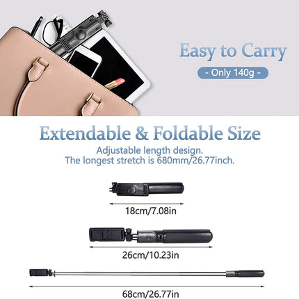 New Wireless Bluetooth Selfie Stick Mobile Phone Holder Retractable Portable Multifunctional Tripod With Wireless Remote Shutter