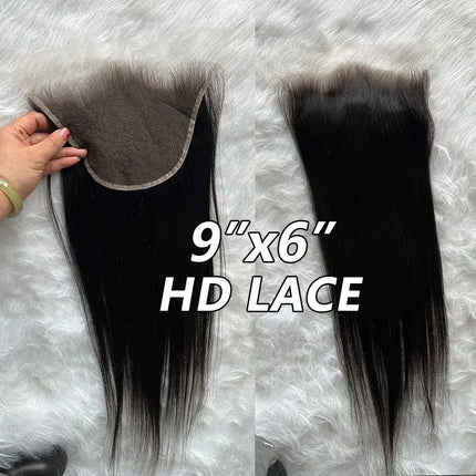 Eva Hair 9x6 HD Lace Closure Invisible Melt Skins 5x5/6x6/7x5 Ultra Thin HD Lace Pre Plucked 13x4/13x6 HD Lace Frontal For Women