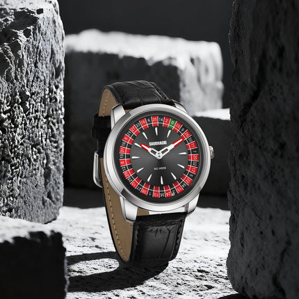 New European-Style Roulette Poker Game Design Fashionable Quartz Watch