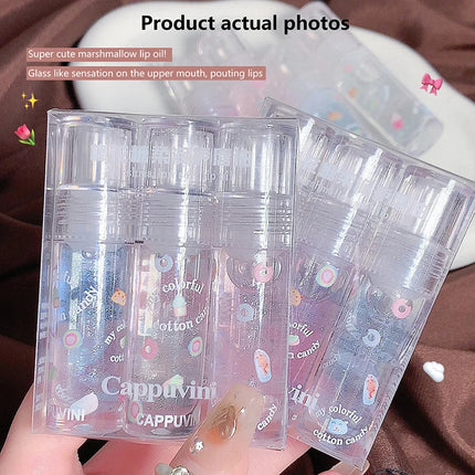 1/3Pcs Clear Water Light Lip Glaze Moisturizer Color Changing Lip Oil Jelly Mirror Lipsticks Transparent Glitter Lip Gloss Set