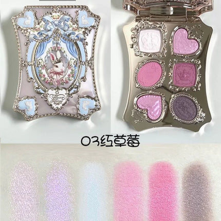 Little Angel Flower Knows Eyeshadow Palette Eye Glitter Make Up Palette Long Lasting 9 Color Eye Shadow For Girl And Women