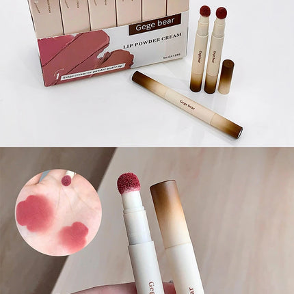 Gege Bear Velvet Matte Lip Powder Cream Long-Lasting Moisturizing Lipstick Autumn-Winter Color Natural-Looking Lip Stain