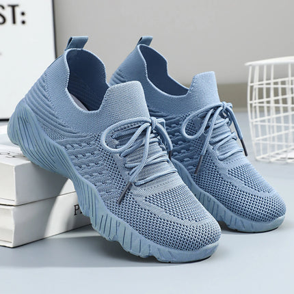Women's Sneakers Breathable Casual Women Sock Shoes Lace Up Ladies Flats Female Spring Vulcanized Running Zapatillas De Mujer