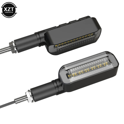 2Pc Turn Signal LED Light Motorcycle Stop Signal DRL Flowing Water Flashing 2 in 1 Blinker Tail Accessory Lamps New