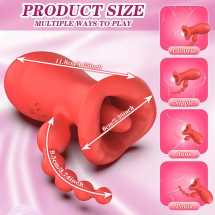 Sex Toys Sucking Vibrator for Women Tongue Licking Clitoris Sucker Female Powerful Clitoral G Spot Nipple Stimulator Adult Goods