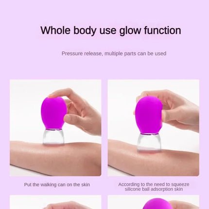 Silicone Cupping Massage Cup For Body Face Neck Eye Massager Vacuum Tank Body Facial Care, Anti-aging Beauty Tool