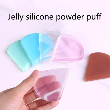 1Pcs BB Cream No Powder Eating Powder Makeup Tools Triangle Soft Silicone Gel Powder Puff Sponge For Cosmetic Face Foundation