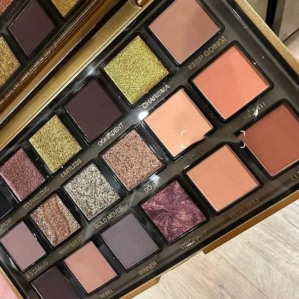 Huda beauty 18 Colors Empowered Eyeshadow Palette High Pigmentation Eye Makeup New Nude PALETTE Matte Charming Glitter Shadow