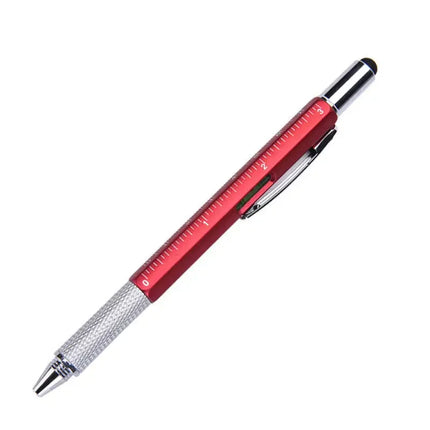 7 in 1 Multifunctional Pen Touch Screen Stylus Capacitive Pen with Screwdriver Ruler Levelgauge Refillable Ballpoint Pencil Tool