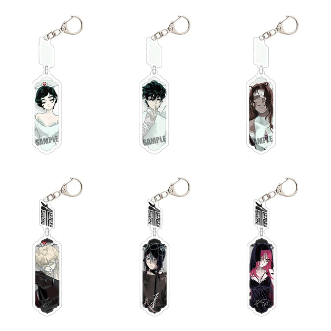 6pcs Mizi Sua Ivan Till Hyuna Luka Acrylic Anime Keychain Alien Stage Figure Display Goods Desk Decoration Ornament Accesorios