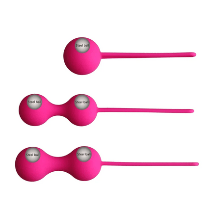 3PCS Set Silicone Smart Ball Vibrator Kegel Ball Ben Wa Ball Vagina Tighten Exercise Machine Sex Toy for Women Vaginal Geisha