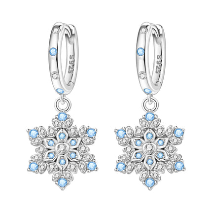Hot Sale Original 925 Sterling Silver Zircon Pink Paw Print Earrings Heart Flower Leaf Design Women Party Jewelry Gift Ear Loops