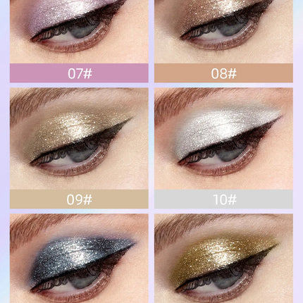 12 Colors Glitter Diamond Liquid Eyeshadow Set Sparkly Long Lasting Waterproof Shiny High Pigmented Brighten Makeup Cosmetics