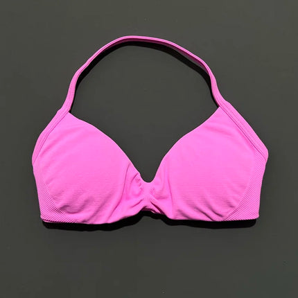 HISTELLO Impact Strappy Bra Gym Top Women High Support Thin Strap Halter Sports Seamless Bras Scrunch Push-up Workout Yoga Tanks