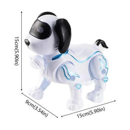 Electronic Robot Dog Toys With Music Song Robot Dog for Children's Gifts Creative Small Dog Toy Can Walking Dancing