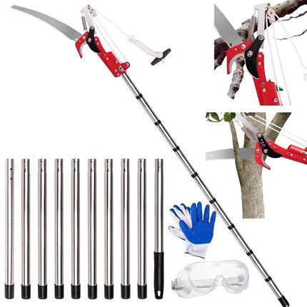 Tree Pole Saw Telescoping Lightweight Branch Trimming Tool for Backyard Orchards Flowers Vineyards Large Farmlands Gardening