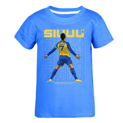 Summer Kid boy clothes Set Children Girls Football CR7 Star Printed T-shirts Topm Bottom Tracksuits
