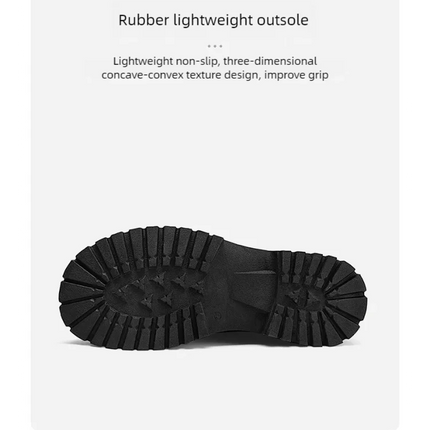 Couple's casual boots four season men's and women's high top leather boots fashion thick soled non slip plus size outdoor boots