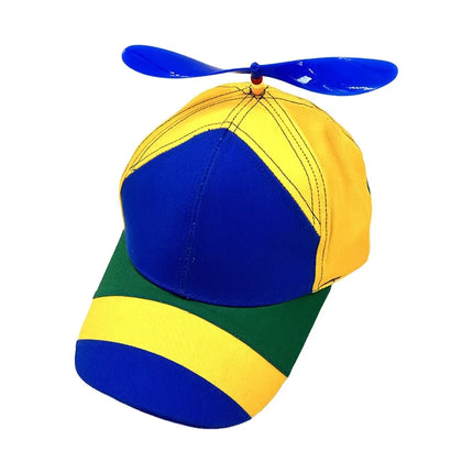 Bamboo Dragonfly Rainbow Sun Cap Funny Adventure Dad Hat Snapback Hat Helicopter Propeller Design for  Boys Girls Adult