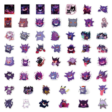 10/30/50pcs Funny Anime Pokemon Gengar Stickers Waterproof Graffiti DIY Scrapbook Luggage Guitar Phone Cool Cartoon Decals Toys