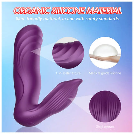 App Remote Telescopic Wearable Vibrator 10 Vibrating Thrusting G Spot Dildo with Liquid Silicone Vaginal Massage Adult Sex Toys